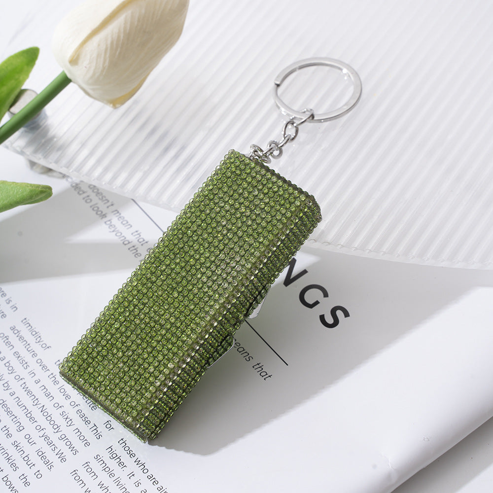Wholesale Diamond Small Medicine Box Aluminum Alloy Storage Box Keychain